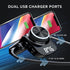 NECESPOW Bluetooth 5.0 FM Transmitter for Car, Dual USB Charger with 3.5MM AUX Cable, Handsfree Call MP3 Music Player...