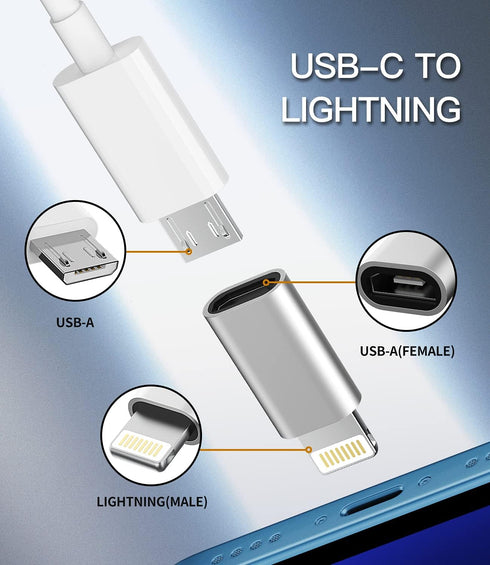 Micro USB to Lightning Adapter?3 Pack?Fast Charging Data Transmission Converter Micro USB Female Cable to Lightning Male Connector Compatible for ...