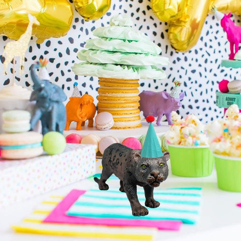 Gemini&Genius Leopard Animal Toy, Black Leopard Figurine Toy, Wildlife Action Figure Toy, Great Gifts, Collection, Cake Topper, Storytelling Props...