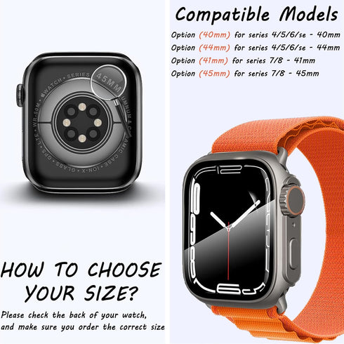 Apple Watch Waterproof Case Compatible for Apple Watch SE 4 5 6 7 8 45MM 44MM 41MM 40MM with Tempered Glass Screen Protector, Full Protection PC M...