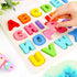 LovesTown Wooden Puzzles for Kids, Alphabet Wooden Puzzles Montessori Toddler Puzzles Preschool Educational Toys for Toddler Boys Girls Birthday...