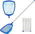 Pool Net - Pool Skimmer Net with 5 Section Adjustable Telescopic Aluminum Pole?23''- 60'', Skimmer Net with Fine Mesh Net, Pool Leaf Net...