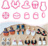 KEOKER Halloween Clay Cutters, Clay cutters for Halloween Earrings Making, 10 Shapes Halloween Clay Earrings Cutters, Halloween Polymer Clay Cutte...