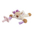 Dr. Brown's Baby Lovey Pacifier and Teether Holder, Deer with Pink HappyPaci, 100% Silicone, 0-6m (Packaging May Vary)...