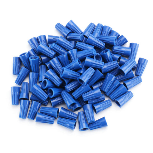 Baomain Wire connector P2 22-16 AWG x3 Twist-On Easy Screw On Cap 300V Max Voltage Blue Pack of 100...