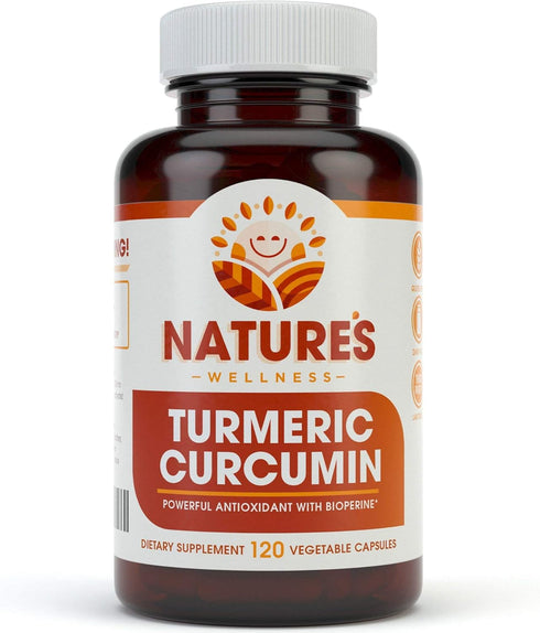1600mg Organic Turmeric Curcumin w/Bioperine and Black Pepper | Non-GMO | Natural Joint Support | Highest Potency with 95% Standardized Curcuminoi...