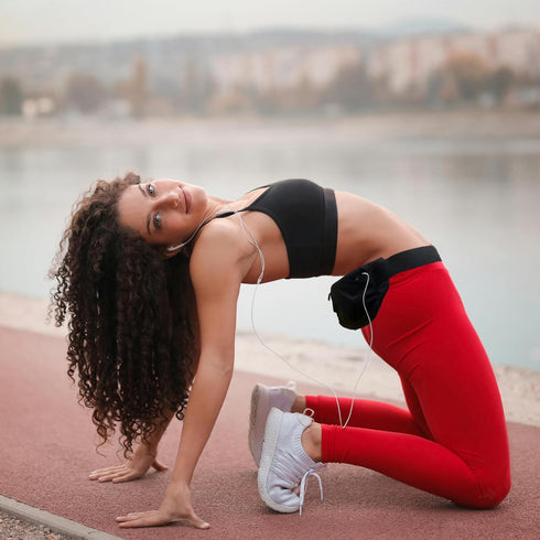 Slim Waist Bag for Running,Running Belt for Sports Travel Working Out, Running Fanny Pack for Women and Men Crossbody Money Belt Bum Bag with Adju...