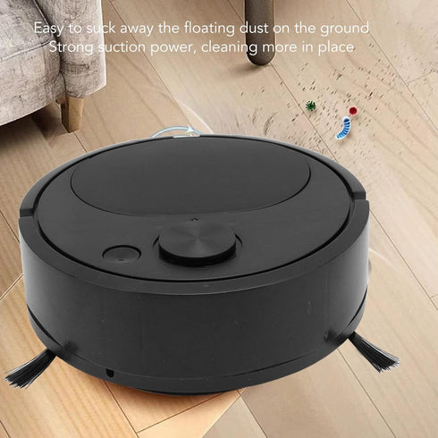 Fdit Robot Vacuum Cleaner, Mini Automatic Avoidance USB Charging Smart Sweeping Robot for Wooden Flooring for Carpet (Black)...