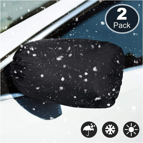 Car Side Mirror Snow Cover, 2Pack Waterproof Auto Exterior Rear View Protection, Windproof Mirror Guard Defense Ice Frost Sunlight, Car Winter Acc...