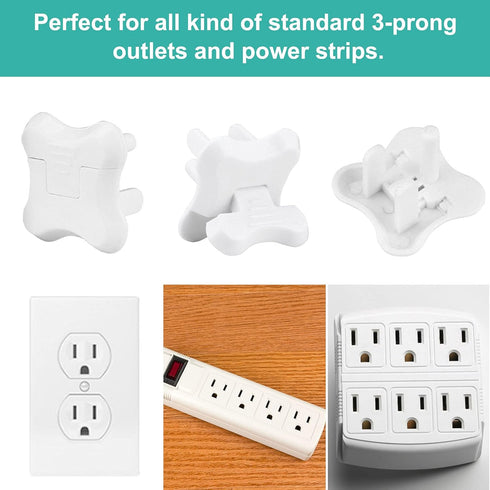 Outlet Covers Babepai 38-Pack White Baby Proof Electrical Protector Safety Improved Baby Safety Plug Covers...