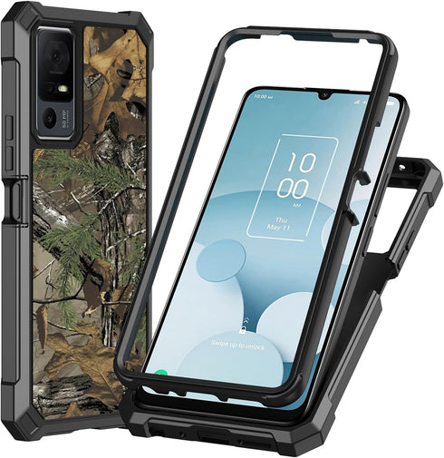 Ailiber for TCL 505 Phone Case, Jitterbug Smart 4/TCL 40 T/TCL 40XL Case with Screen Protector, Dual Layer Protection, Shockproof Corner TPU Bumpe...