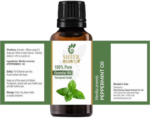 Peppermint Essential Oil - 100% Pure, Natural and Therapeutic – Premium Grade with Glass Dropper - for Aromatherapy and DIY - 4 fl. oz. (118 ML)...