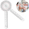 Prasacco 12 Inch Goniometer, Transparent Orthopedic Angle Ruler Plastic Goniometer 360 Degree Goniometer Angle Protractor Goniometer for Body Meas...