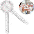 Prasacco 12 Inch Goniometer, Transparent Orthopedic Angle Ruler Plastic Goniometer 360 Degree Goniometer Angle Protractor Goniometer for Body Meas...
