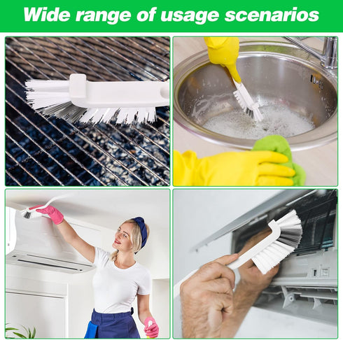 Yinkin Kitchen Scrub Brush Bulk Sink Bathroom Brush Edge Corner Cleaning Brush Right Angle Mini Grout Brush for Household Dishwasher Tile Lines Wi...