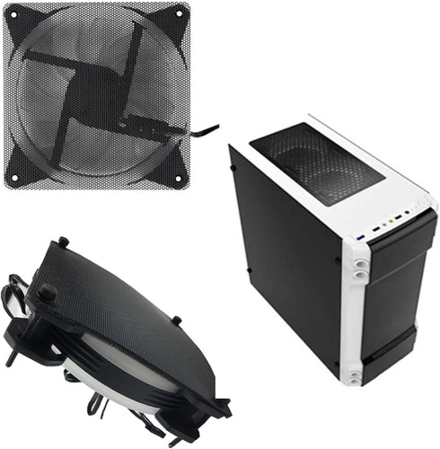 120mm Fan Dust Filter PC, 10Pack PVC Computer Dust Filter Mesh Dustproof Case Cover PC Cooler Fan Filter Grills with 40pcs Screws for Computer Coo...