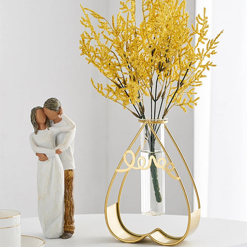Gold Plastic and Metal Propagation Station with Hydroponic Bottle...