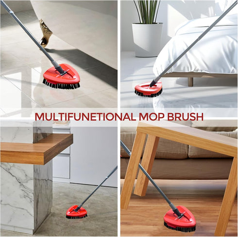 Scrub Brush, 2 Pack Spin Mop Scrub Brush Head Compatible for Easywring 1 Tank System, Stiff Bristle Cleaning Brush for Kitchen Bathroom and Variou...