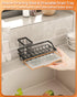 SWTYMIKI Sink Caddy Sponge Holder - Kitchen Sink Organizer with High Brush Holder for Countertop by the Sink Holding Dish Soaps and Sponges, Stain...