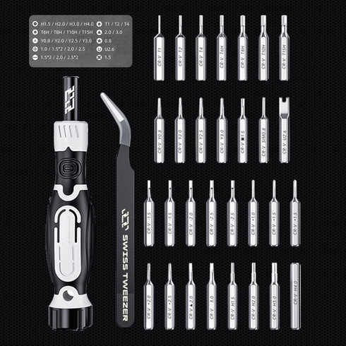 32 In 1 Small Screwdriver Set Professional Repair Tools Kit for Phone Laptop PC Camera Game Console Glasses Screwdriver Kit with tweezer...