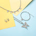 Hicarer Big Butterfly Pendant Necklace Rhinestone Chain Shiny Crystal Choker Pendant Collar Necklace and Butterfly Bracelet Butterfly Earrings Jew...