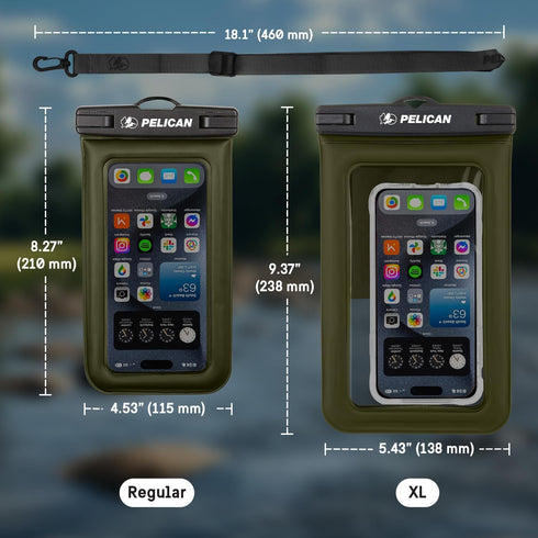 Pelican Marine - IP68 Waterproof Phone Pouch / Case (Regular Size) - Floating Waterproof Phone Case - iPhone 15 Pro Max/ 14 Pro Max/ 13 Pro Max/ 1...