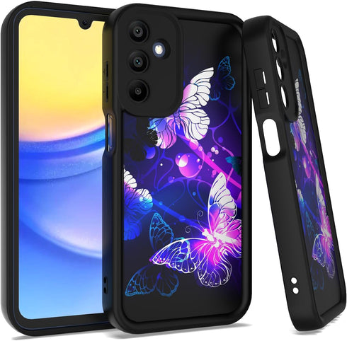 EnCases for Galaxy a15 5g Phone Case, Samsung Galaxy A15 5G Case for Women, Slim Silicone Shockproof Protection Case for Samsung A15 5G, Butterfly...