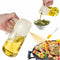 2 in 1 Oil Sprayer and Dispenser for Cooking - 16oz Glass Bottle with Nozzle - Versatile Kitchen Tool for Butter with Brush, Olive Oil Spray, Vine...