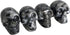 Mini 1" Crystal Human Skull Head Statue Figurine, Hand Carved Pocket Stone Halloween Sculptures Decoration Healing Reiki, Pack of 5, Black Labrado...