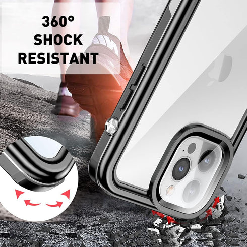 AICase for iPhone 14 Pro Case Waterproof, Clear Water Proof Shockproof Dustproof Snowproof Full Body Rugged Transparent Underwater Phone Case for ...