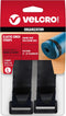 VELCRO Brand All-Purpose Elastic Straps | Strong & Reusable | Perfect for Fastening Wires & Organizing Cords | Black, 30in x 1in | 2 Count...