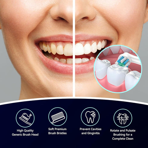 4 Packs Professional Sensitive Electric Toothbrush Replacement Heads...