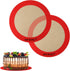 Round Silicone Baking Mats Set Of 2,Silicone Mat for 8 Inch Cake Pan Springform Pans Pizza Pan,Non-Stick Reusable Heat Resistant Baking Sheets Lin...