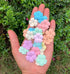 Handmade100 pcs Patch Starburst Flowers 29x29mm Mulberry Paper Flowers Scrapbooking Wedding DIY Craft Supplies Card (Pastel Tone)...