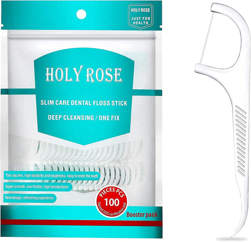 Travel Bagged Floss Dental Picks,Ultra Fine Adult Floss Sticks,Holy Rose Refill Bagged Floss 400 pcs,Odorless Floss Toothpicks for Cleaning Tooth(...