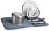 Umbra Udry Dish Rack and Microfiber Drying Mat – Space-Saving Design Folds Up for Easy Storage, Basic Rack, Denim...