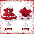 Dog Christmas Dress Costume Pet Santa Claus Clothes Velvet Dresses Puppy Winter Cold Weather Coat Xmas Holiday Outfit Kitty Clothing Red Skirt App...