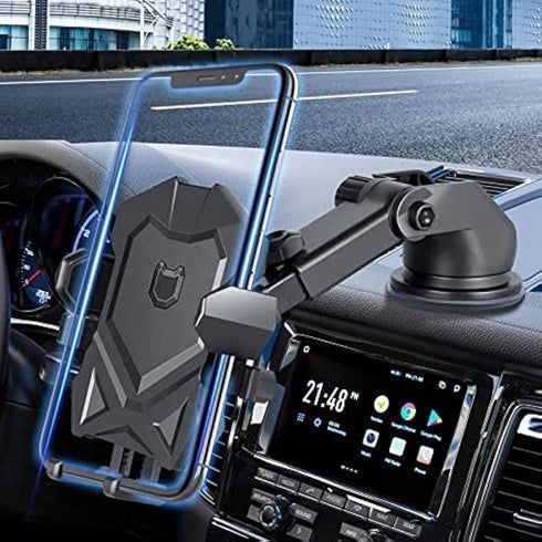 Manords Car Phone Mount Holder for Dashboard Windshield Compatible with All iPhone & Android Cell Phones, Black...