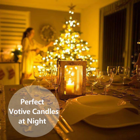 Novelty Place Battery Operated Flickering Flameless LED Votive Candles (Pack of 24)...