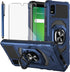 for Cricket Debut Smart Case, with Tempered Glass Screen Protector Heavy Duty Protection Technology Built-in Kickstand Rugged Shockproof Protectiv...