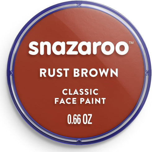 Snazaroo Classic Face and Body Paint, 18.8g (0.66-oz) Pot, Rust Brown...
