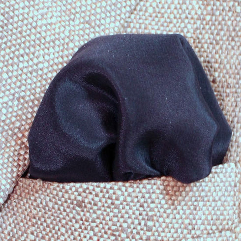 Fine Navy Blue 100% Silk Pocket Square Full-Sized 16"x16"...