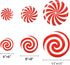 24 PCS Peppermint Floor Decals Stickers-3 Sizes Self-Adhesive Design Christmas Candy Stickers,Floor Window Clings for Christmas Valentine's Day Ca...