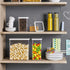 Loft, Rectangular Storage Box 3.2l with lid and Seal, Plastic (PP) BPA-Free, Transparent/White, 3,2l (20,0 x 10,0 x 21,4 cm)...