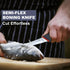 DELFINA 6 Inch Boning Knife for Meat Cutting, Semi-flexible Curved Blade Processing Knife, Premium Stainless Fish Fillet, BBQ Brisket Meat Trimmin...