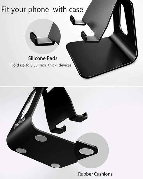 CreaDream Adjustable Cell Phone Stand, Phone Stand, Cradle, Dock, Holder, Aluminum Desktop Stand Compatible with Phone Xs Max Xr 8 7 6 6s Plus SE ...