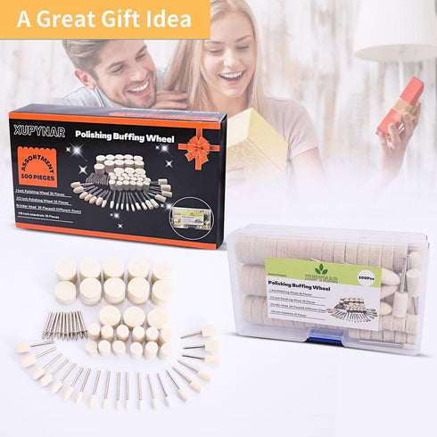 100PCS Polishing Buffing Wheel for Dremel Polishing Kit, Polishing Wheel for Dremel Tool Accessories, with 1/8" Shank for Dremel Buffing Wheels...