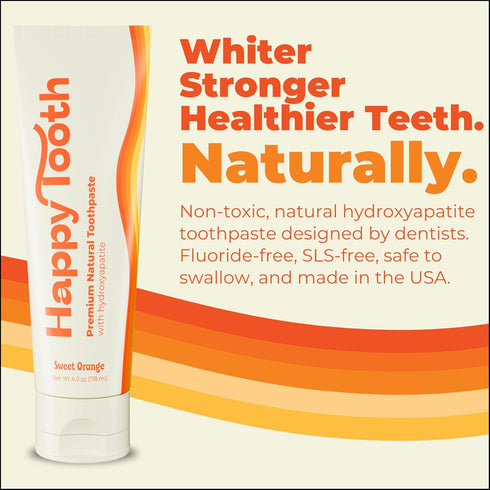 Natural Hydroxyapatite Toothpaste - Fluoride Free, SLS Free - Whitening for Sensitive Teeth - Natural Ingredients - Dentist Formulated & Recommend...