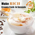 Nahida Cement Gray Milk Frother Wand for Coffee, Frother Handheld Rechargeable Electric Whisk with 3 Heads 3 Speeds Drink Mixer Coffee Frother Foa...