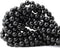 45PCS 8mm Black Smooth Polish Onyx Agate Gemstone Round Loose Beads for Jewelry Making 1 Strand 15"...